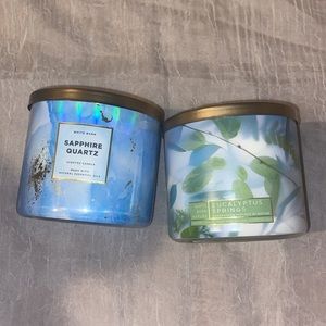 White Barn 3 Wick Candles NEW Sapphire Quartz Eucalyptus Springs 2 Candle